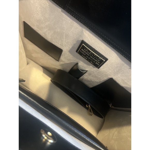 VALENTINO BY MARIO VALENTINO Olivia Leather Satchel Bag Black NEW Rtl $1095 - Picture 9 of 12
